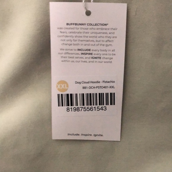 Buffbunny Buffpups Pistachio Cloud Hoodie Size XXL - Picture 3 of 4